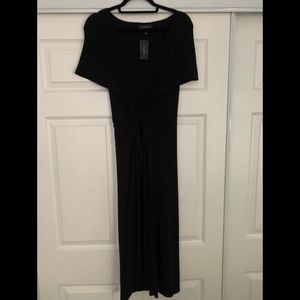 Black dress - very flattering.